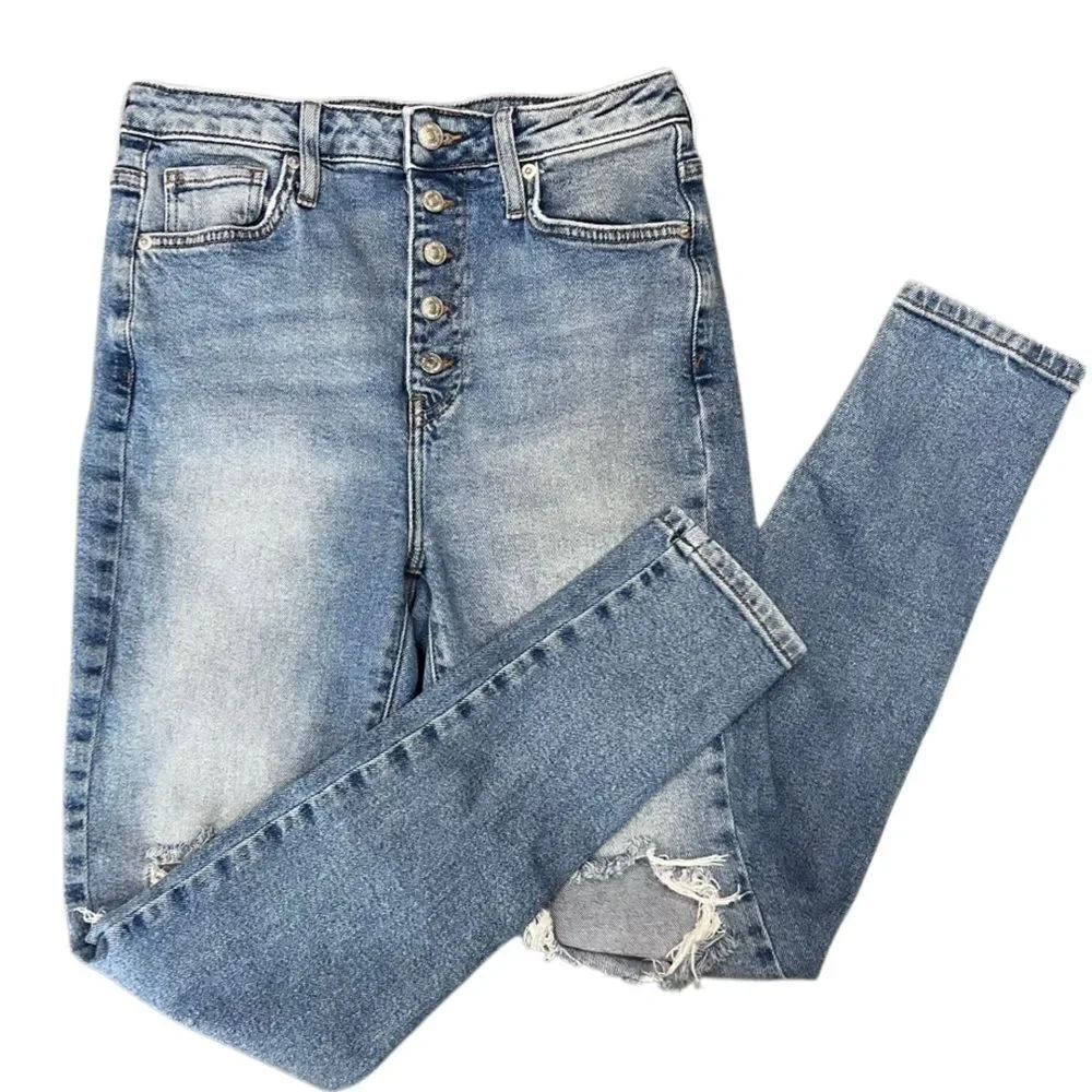 Forever 21 High-Rise distressed Skinny jeans Size 28 - Picture 13 of 14